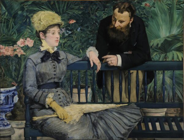 In the Conservatory - by Édouard Manet
