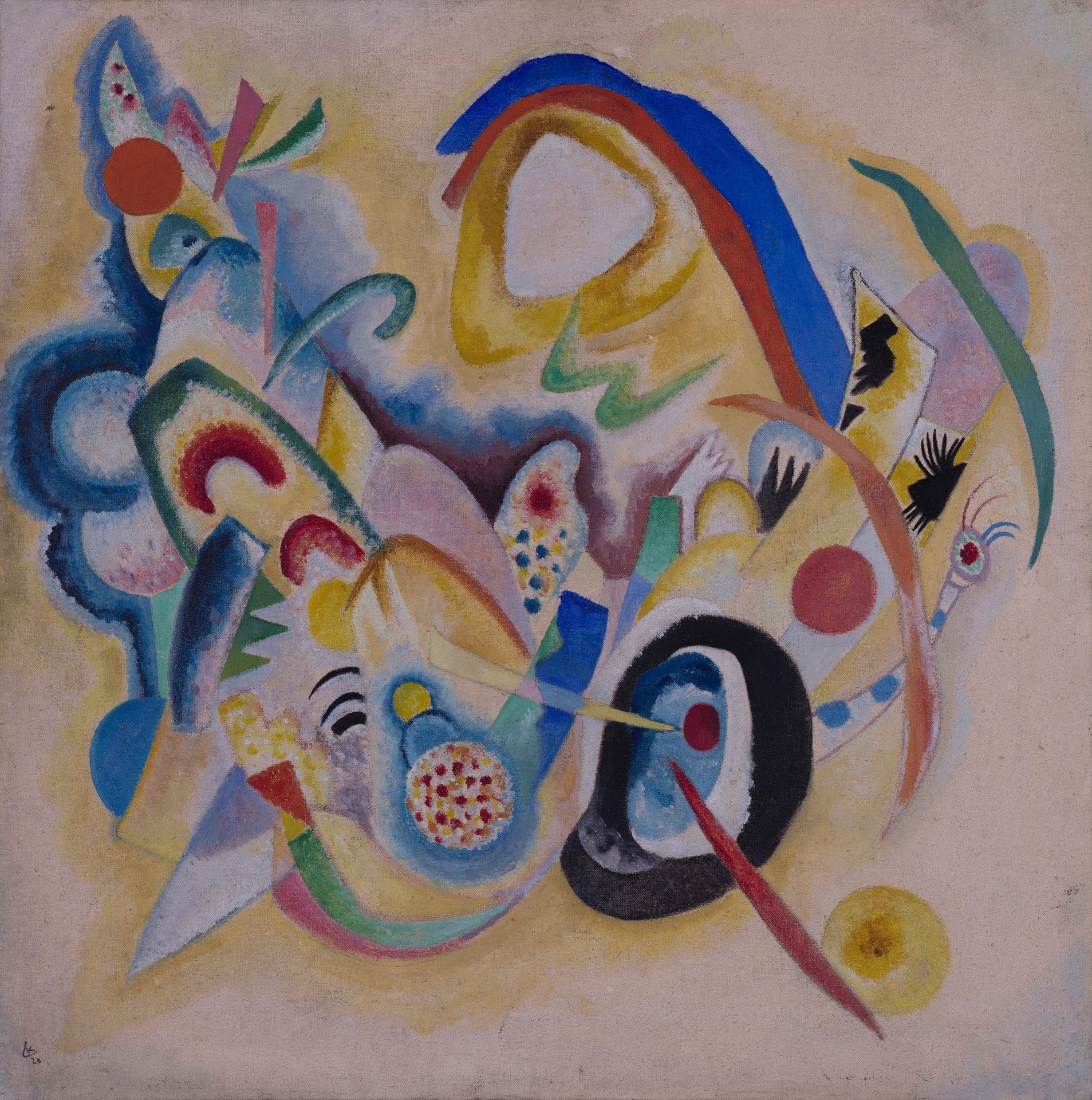 Composition in yellow - by Wassily Kandinsky