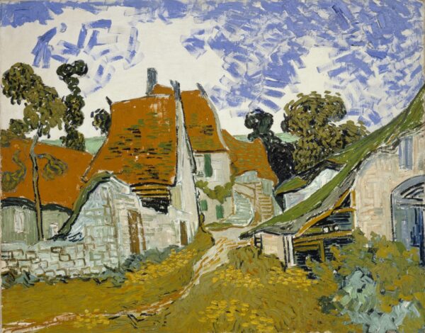 Street in Auvers-sur-Oise - by Vincent van Gogh