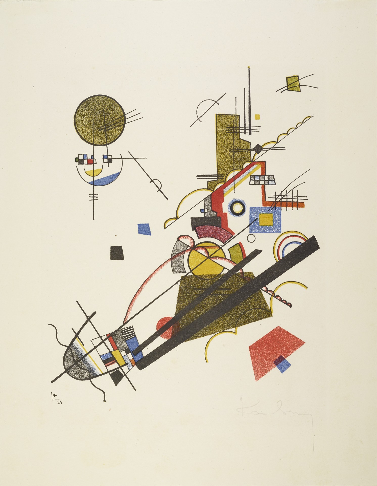 Joyous Ascent, from the Masters' Portfolio of the Staatliches Bauhaus, 1923 - by Wassily Kandinsky