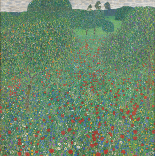 Flowering Poppies - by Gustav Klimt