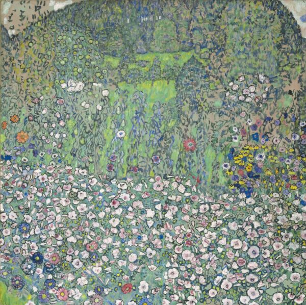Garden landscape with hilltop - by Gustav Klimt