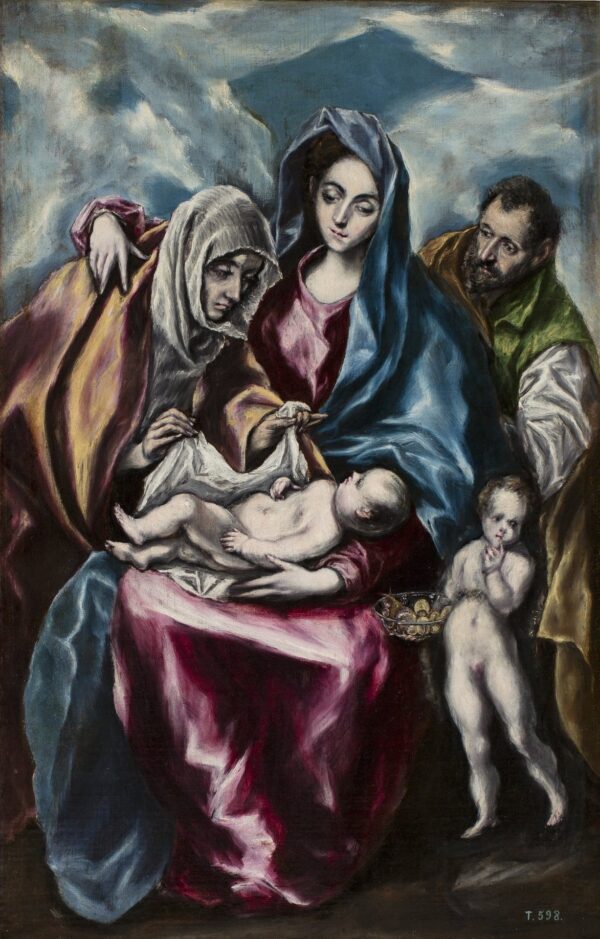 The Holy Family with St.Anne and St Johny - by El Greco
