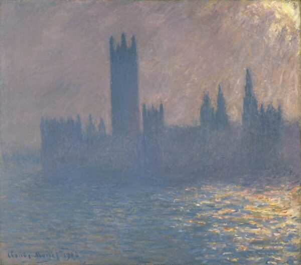 Houses of Parliament, Sunlight Effect (Le Parlement, effet de soleil) - by Claude Monet