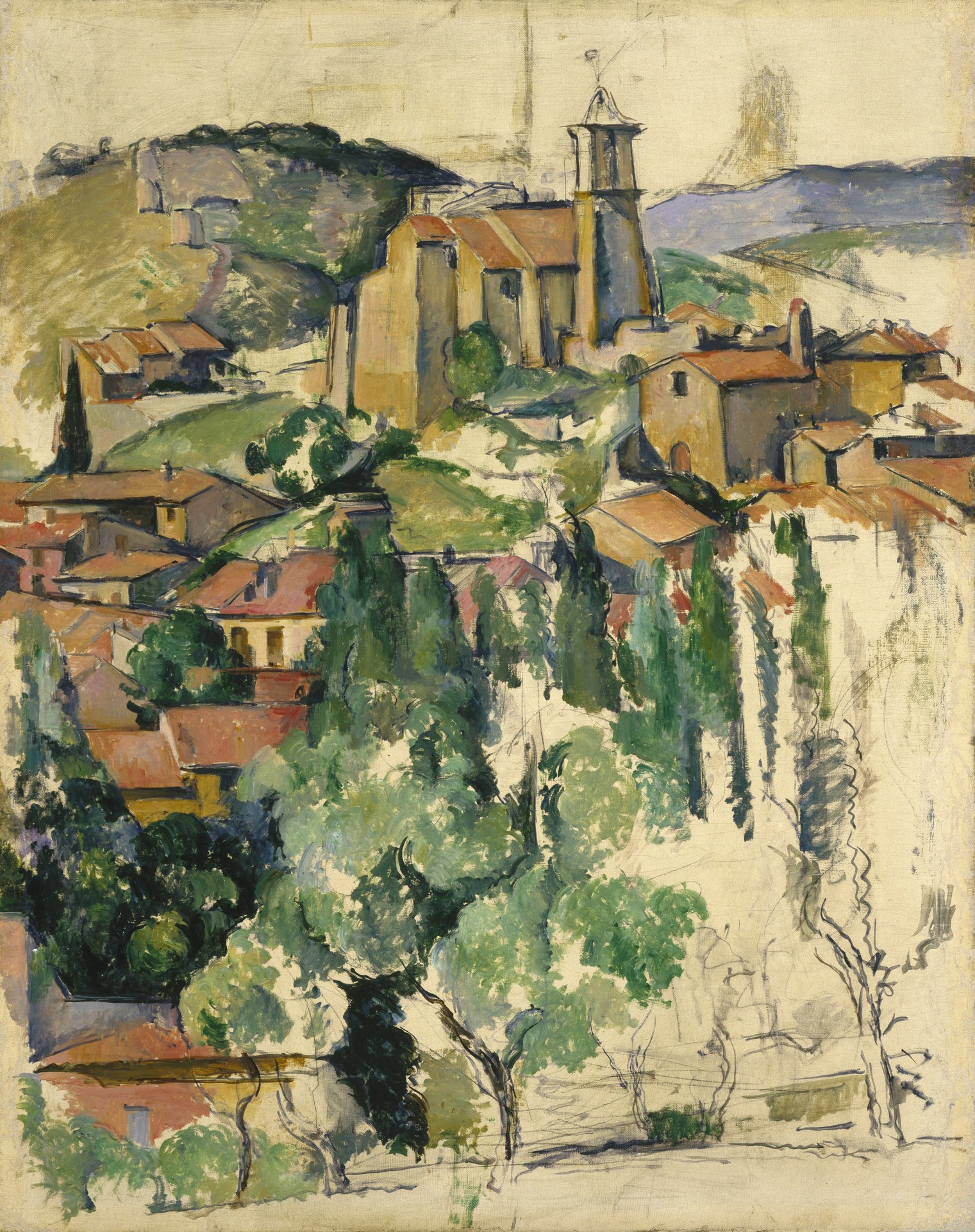 The Village of Gardanne (Le Village de Gardanne) - by Paul Cézanne
