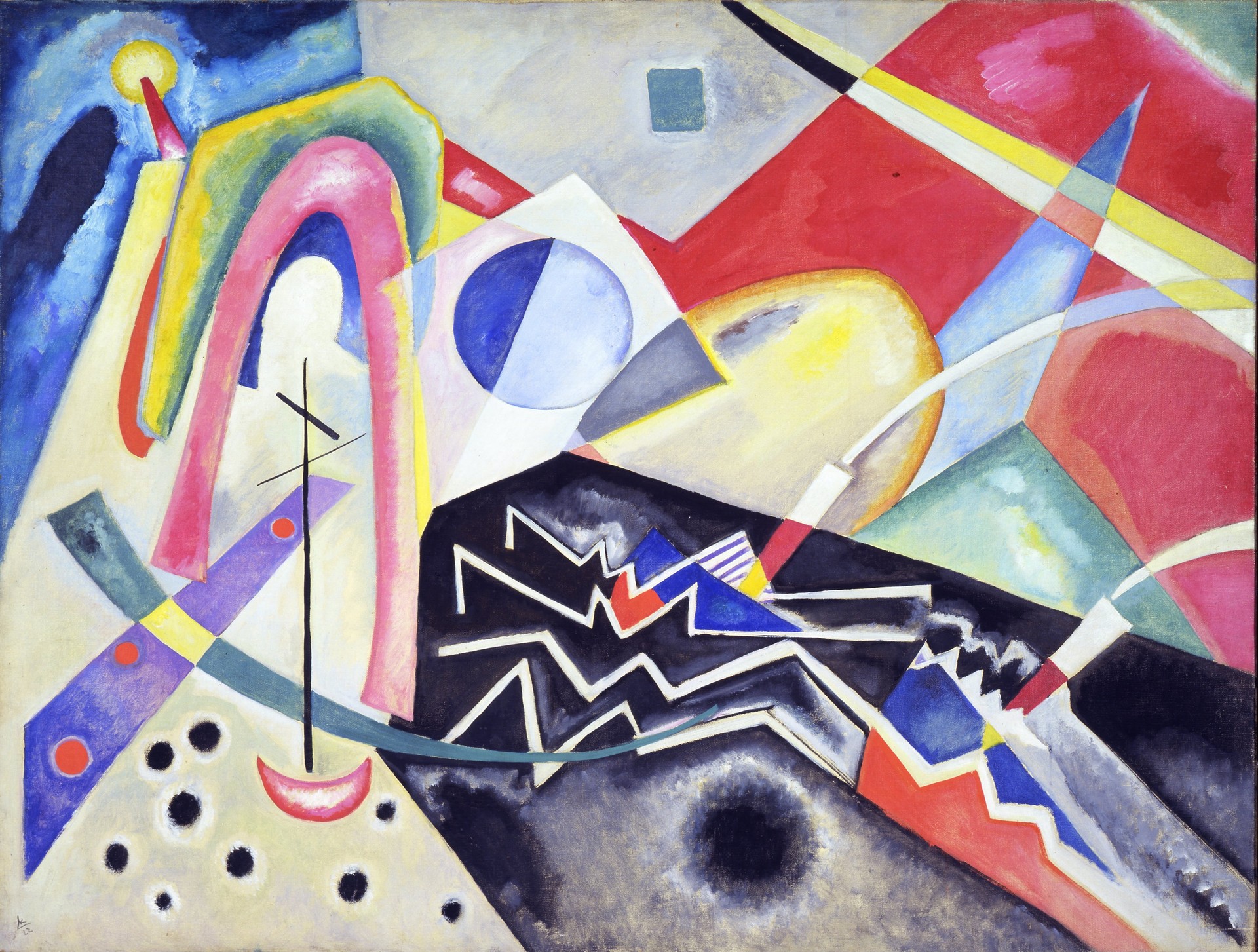 White Zig Zags - by Wassily Kandinsky