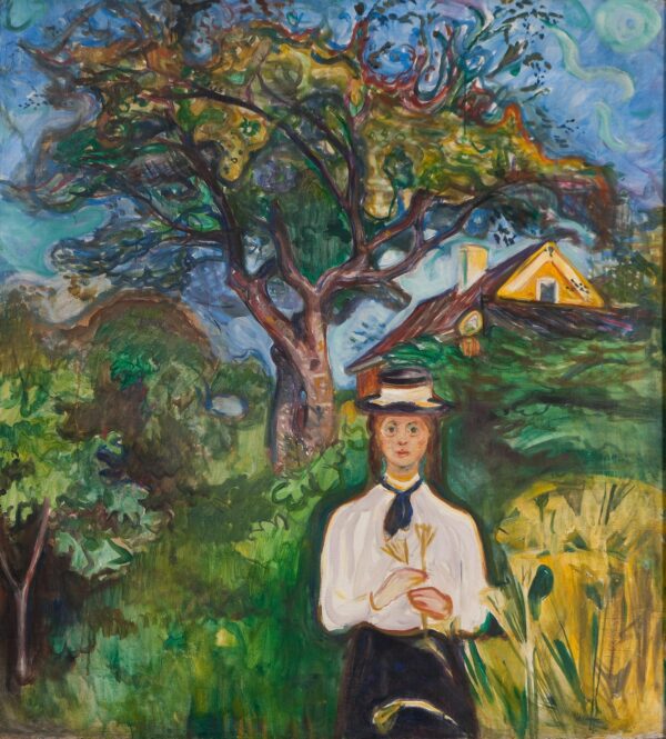 Girl Under Apple Tree - by Edvard Munch