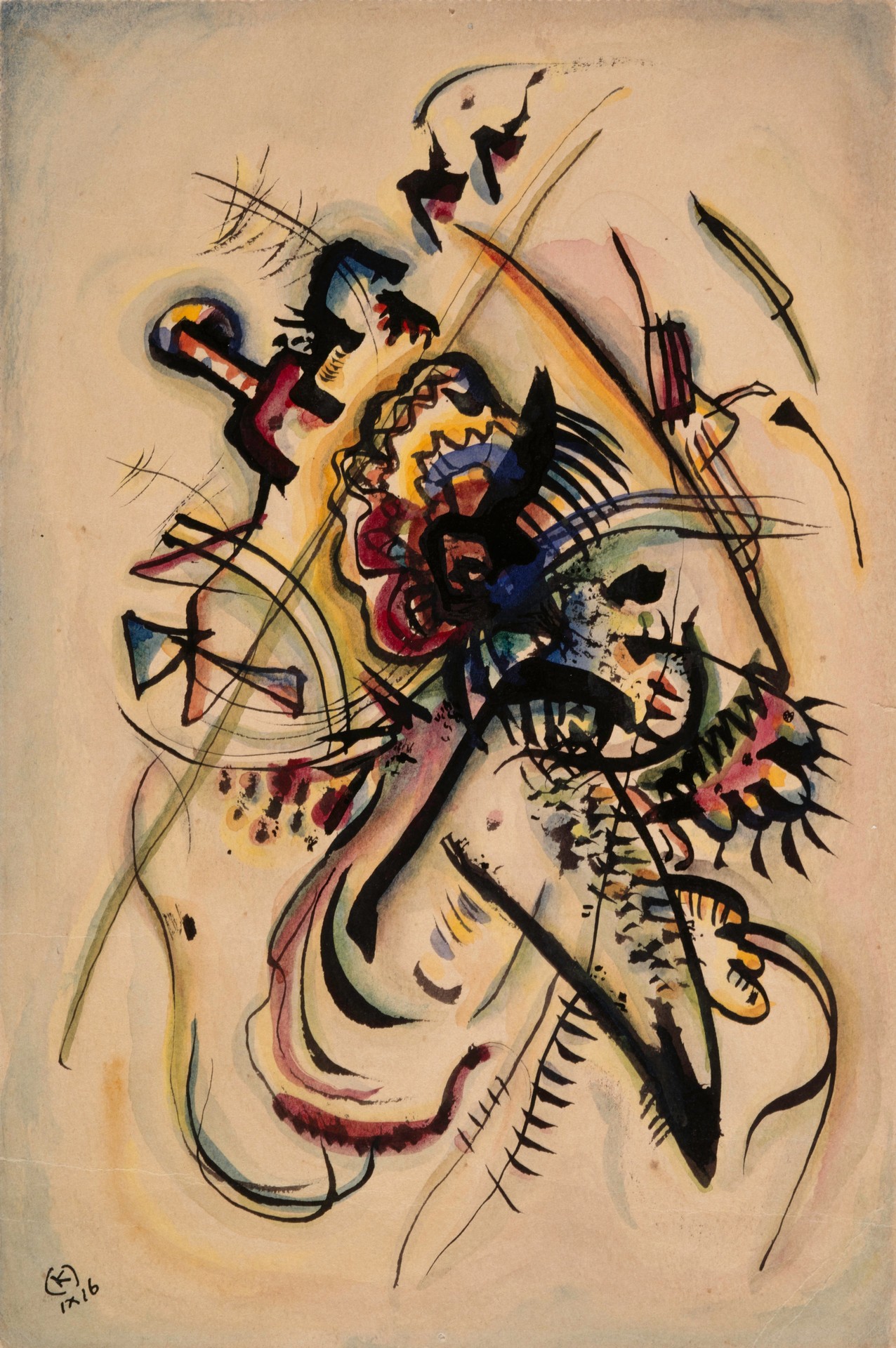 An eine Stimme (With One Voice) - by Wassily Kandinsky