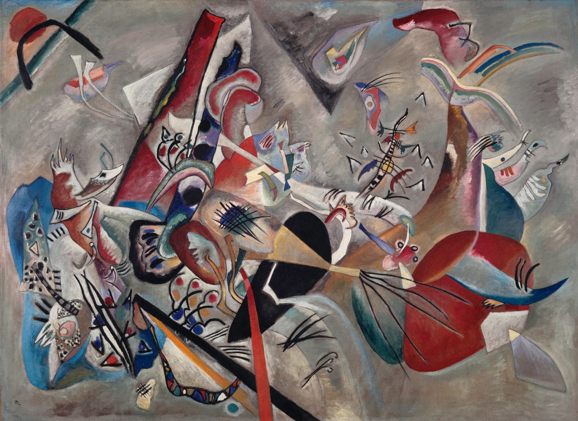 Im Grau (In the Grey) - by Wassily Kandinsky
