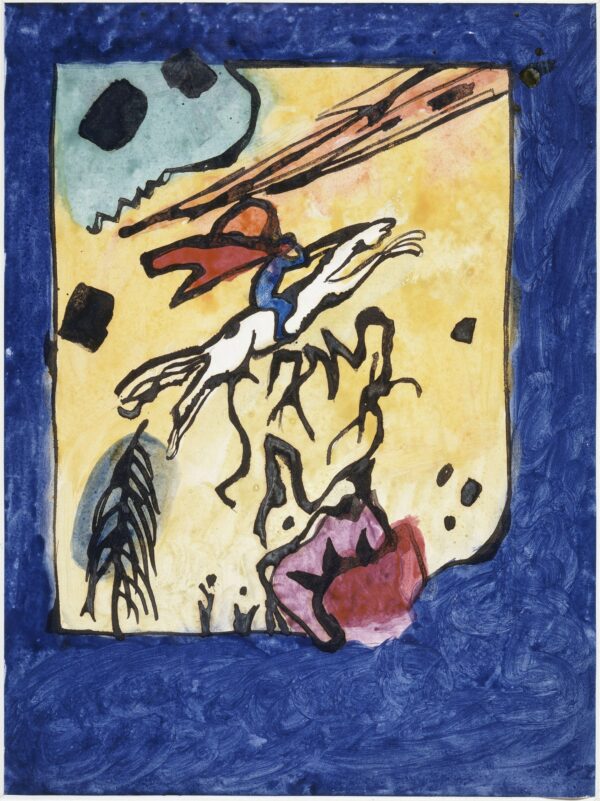 Study for the Cover of Der Blaue Reiter Almanach - by Wassily Kandinsky