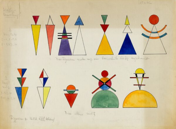 Figurinen zu Bild XVI. Kiew (Figurines pour Painting XVI. Kiev) - by Wassily Kandinsky