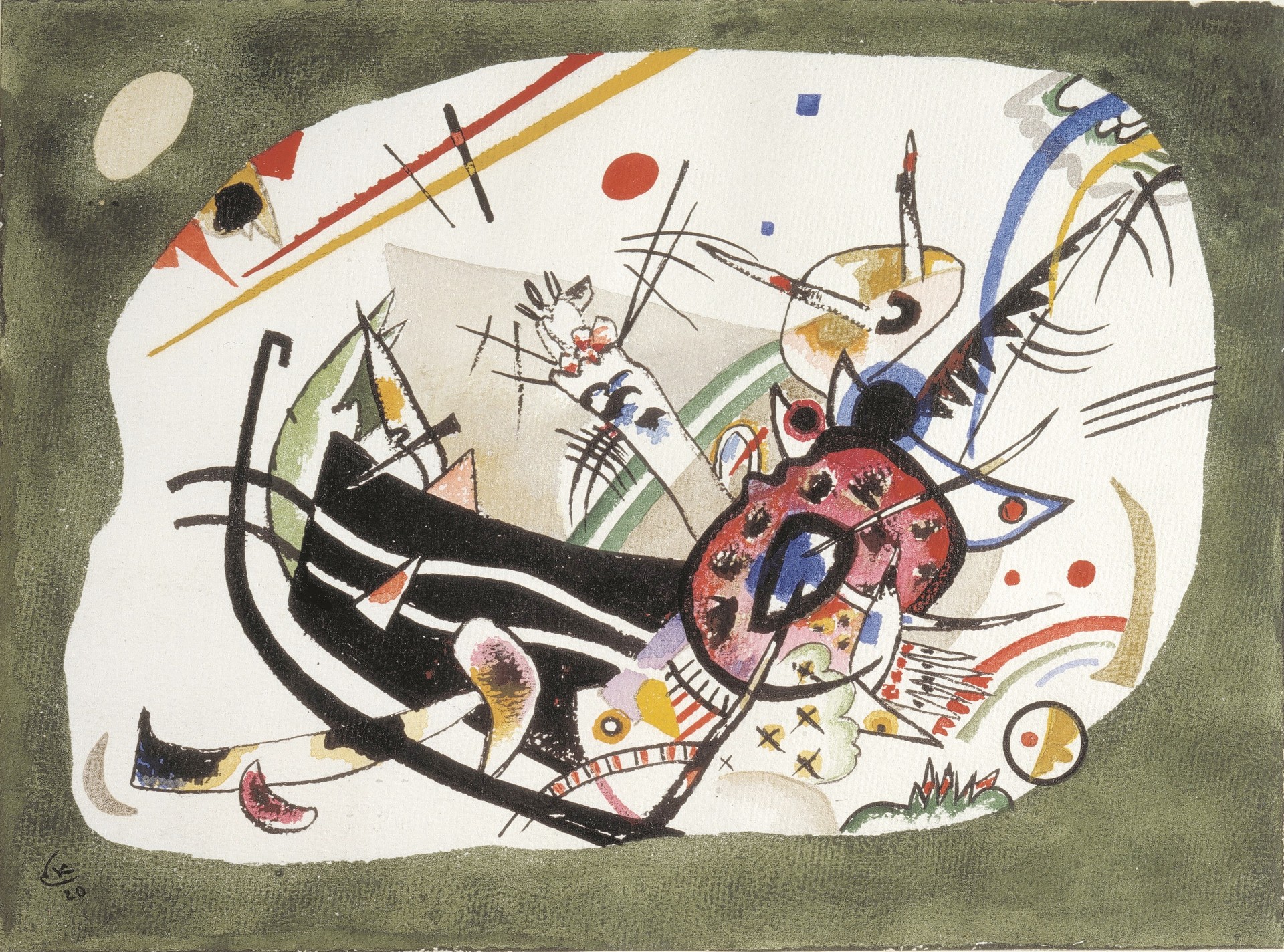 Study for Grüner Rand - by Wassily Kandinsky
