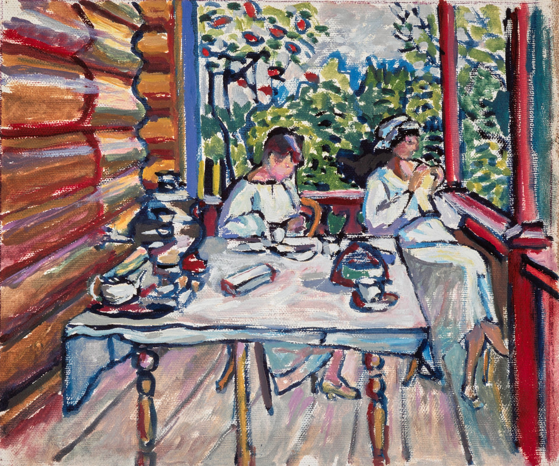 Akhtyrka. Nina et Tatiana in the Veranda - by Wassily Kandinsky