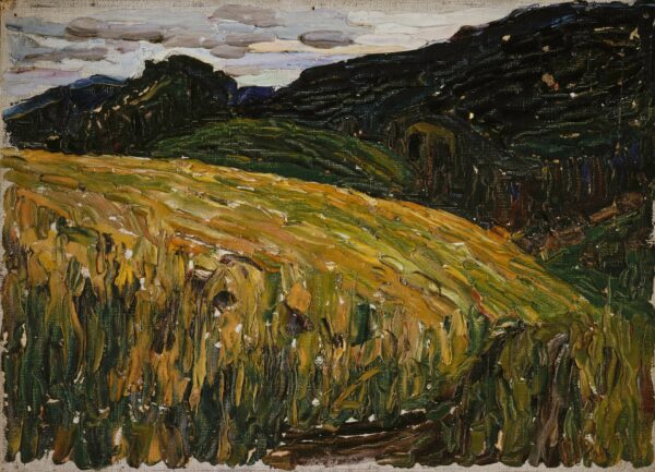 Kochel, Gebirgswiese (Kochel, Mountain prairie) - by Wassily Kandinsky