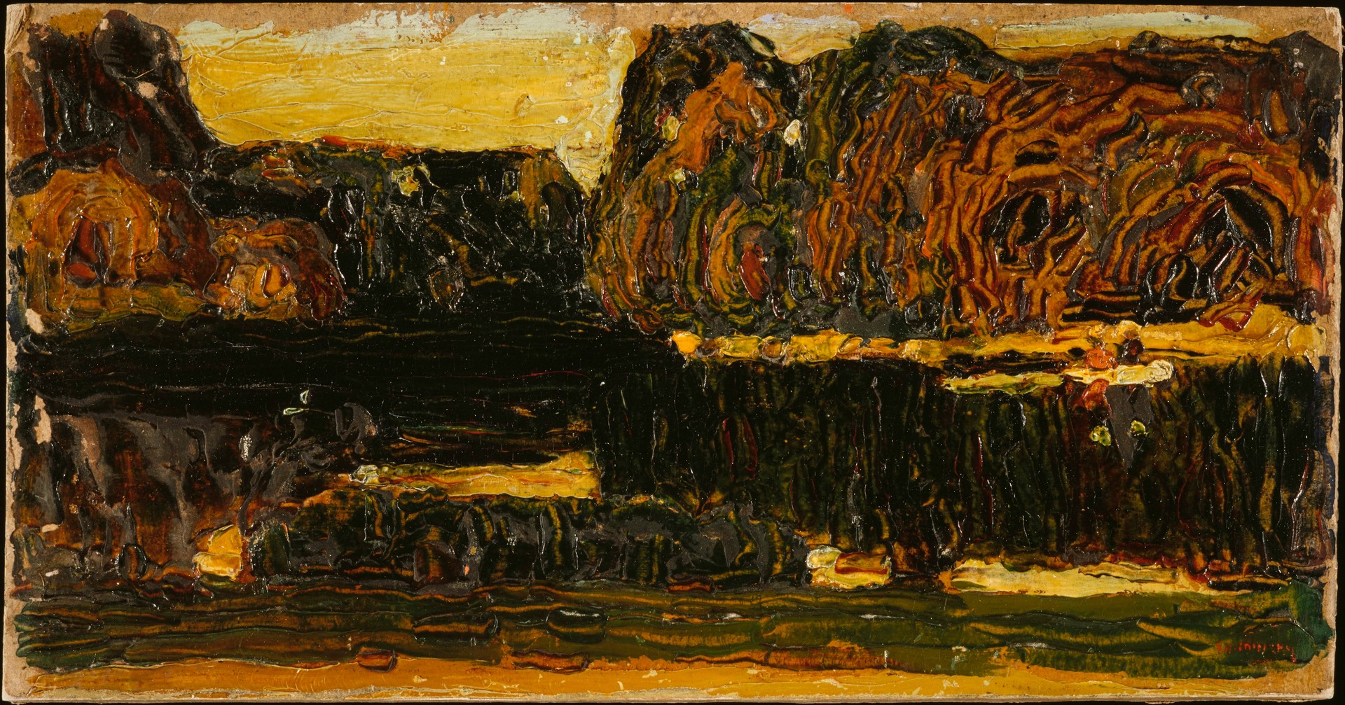München, Englischer Garten (See mit Boot) (Munich, english garden (Lake and Canoe) - by Wassily Kandinsky