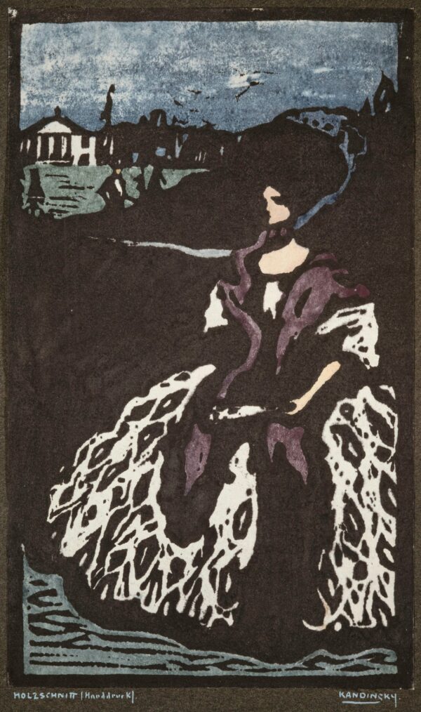 Dame mit Fächer (Lady with the Fan) - by Wassily Kandinsky