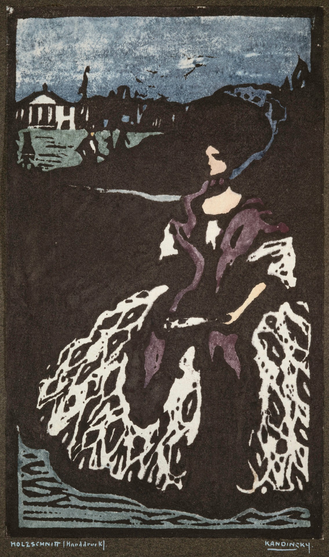Dame mit Fächer (Lady with the Fan) - by Wassily Kandinsky