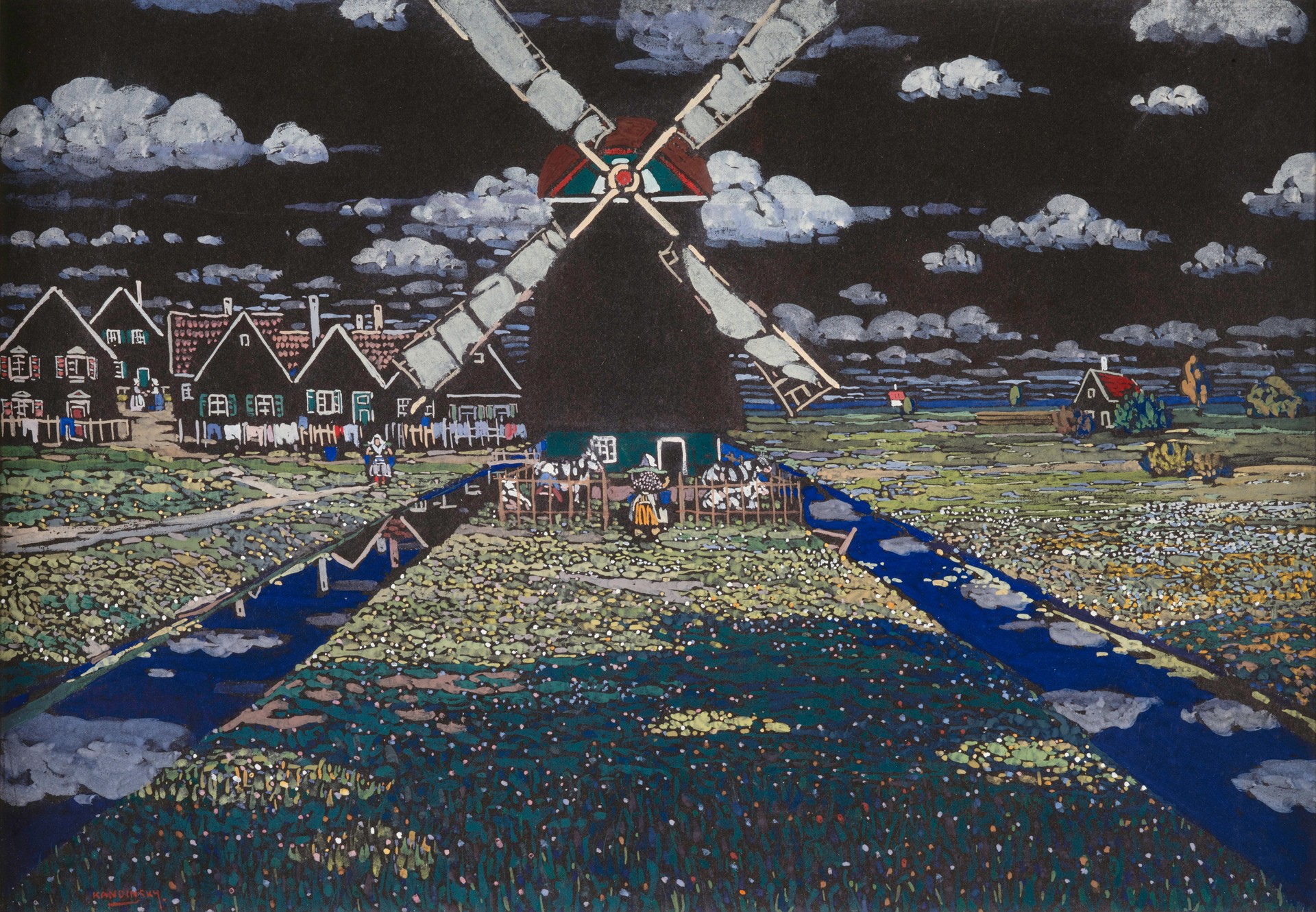 Mühle, Holland (Mill in Holland) - by Wassily Kandinsky