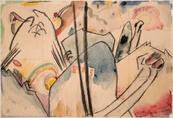 Study for Komposition IV - by Wassily Kandinsky