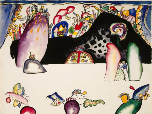 Aquarell für Violett (Bild II) (Watercolor for Violet (Painting II)) - by Wassily Kandinsky