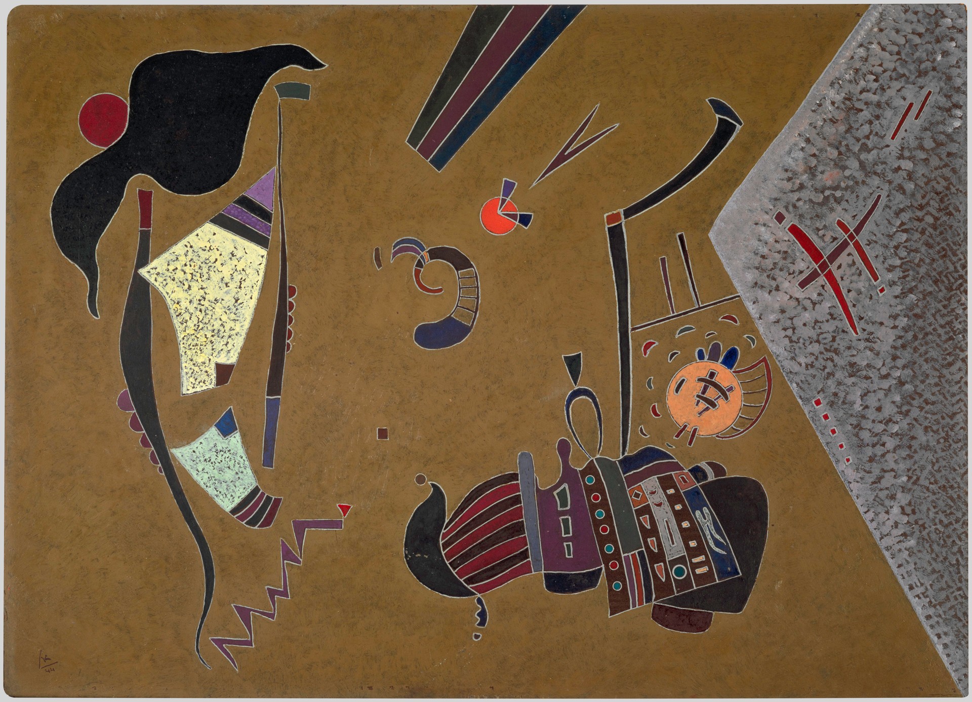 The Little Red Circle - by Wassily Kandinsky