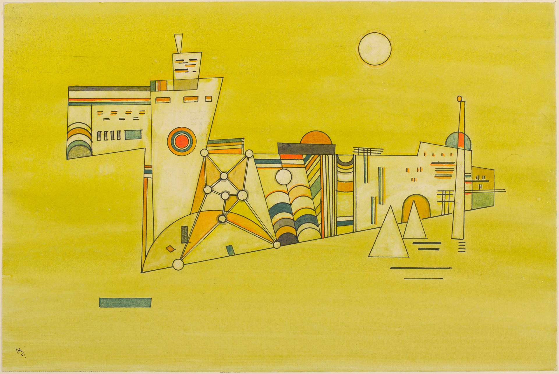 Zartes Gelb (Tender Yellow) - by Wassily Kandinsky