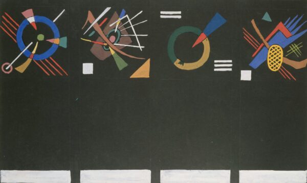 Model of Four Angle Pannel for the Exhibit of Juryfreie - by Wassily Kandinsky