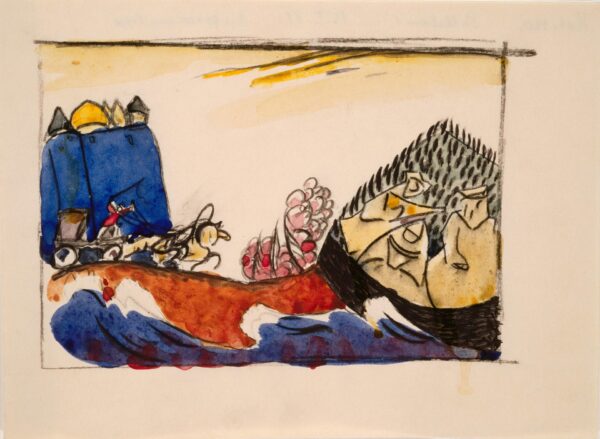 Etude pour Bild mit Troika (Study for Painting with Troïka) - Wassily Kandinsky