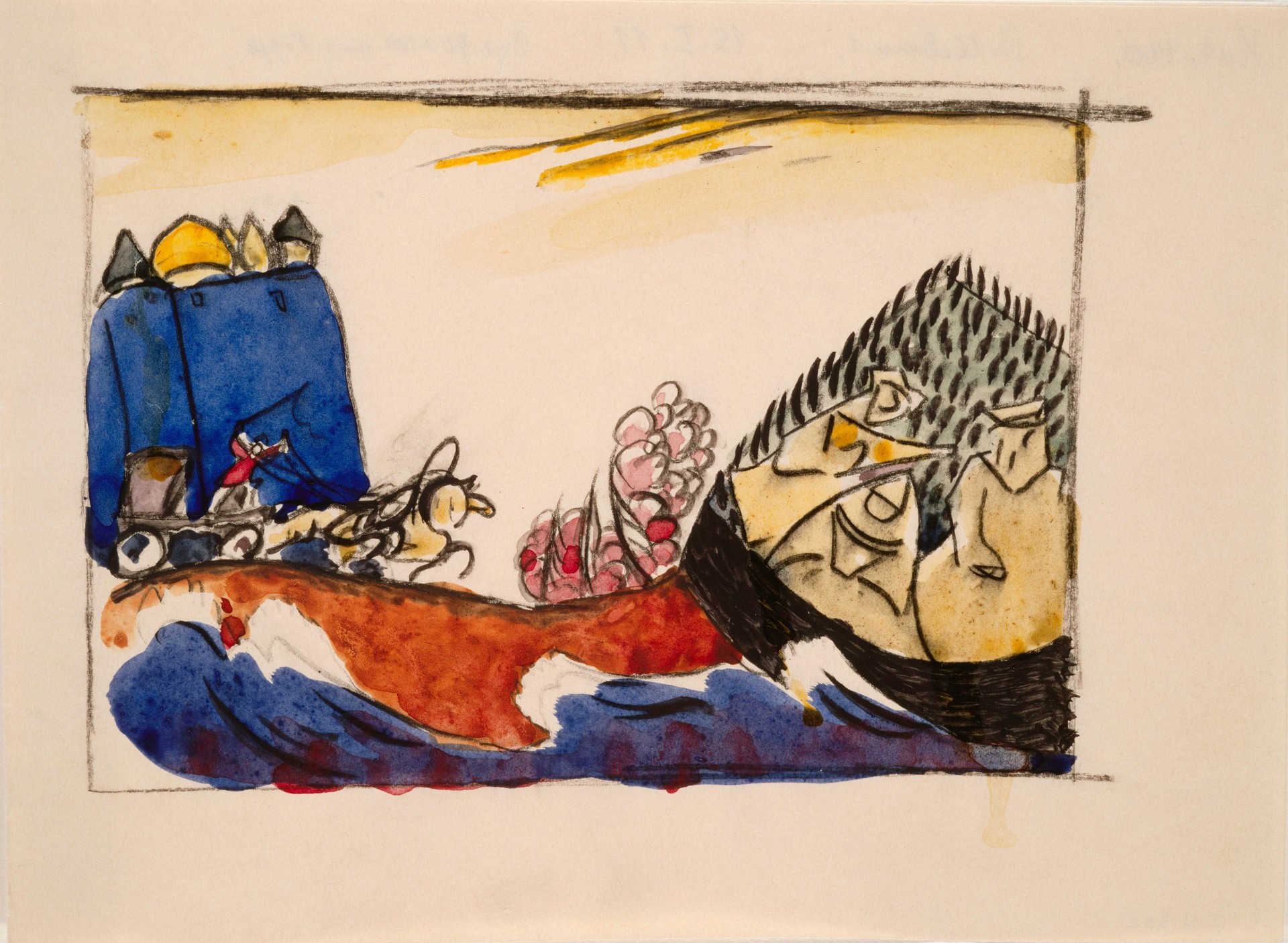 Etude pour Bild mit Troika (Study for Painting with Troïka) - Wassily Kandinsky