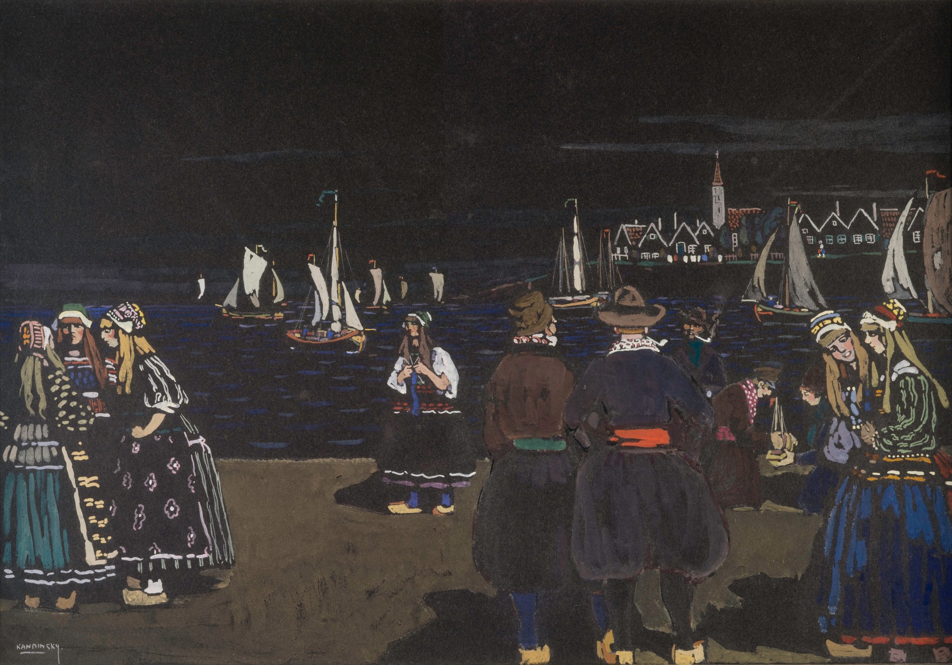 Samstag Abend (Holland) (Saturday Break (Holland)) - by Wassily Kandinsky