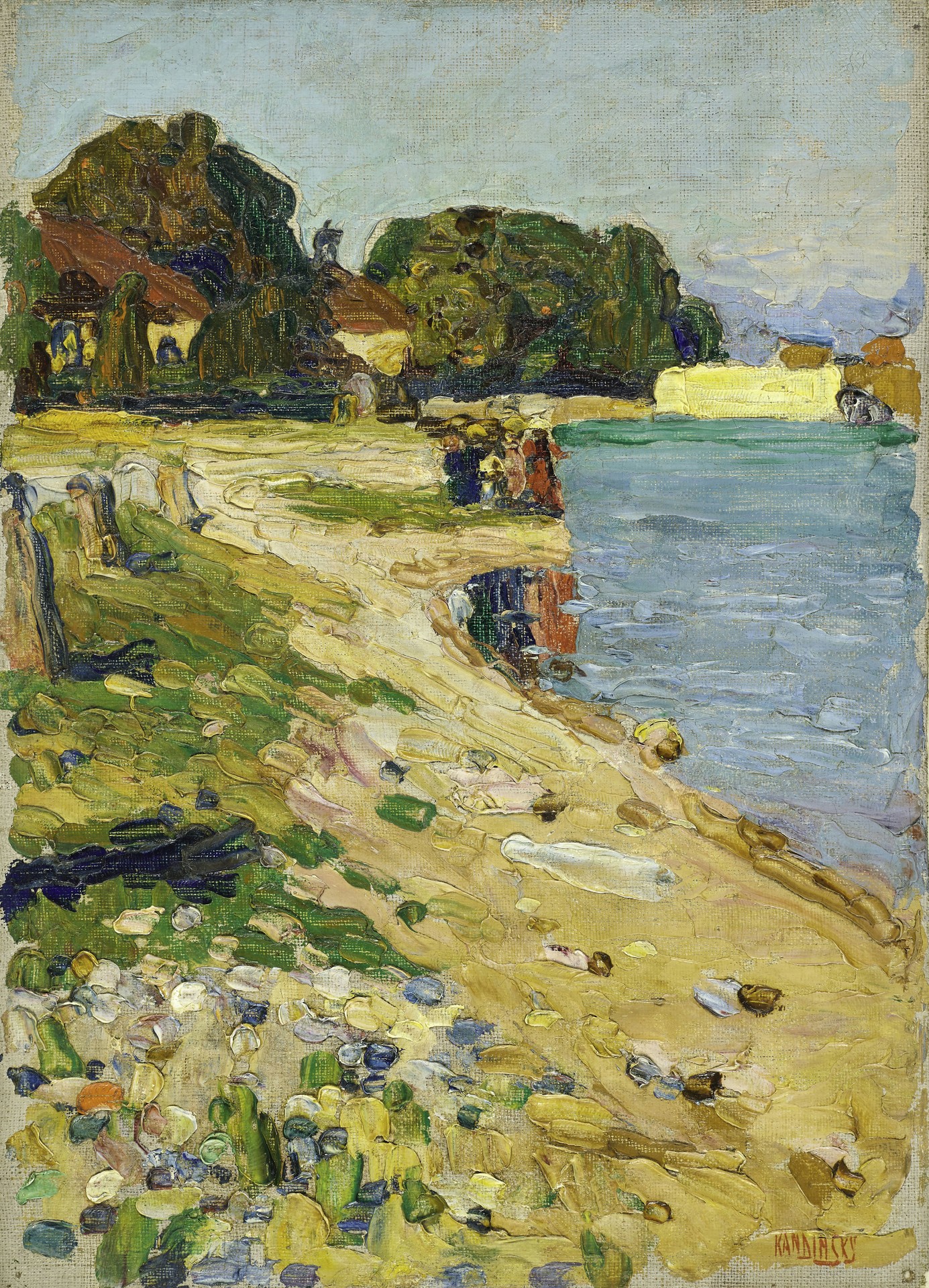 Am Ufer (On the Shore) - by Wassily Kandinsky