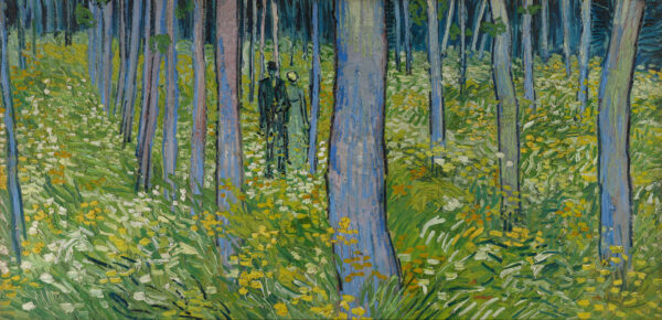 Undergrowth with Two Figures - by Vincent van Gogh