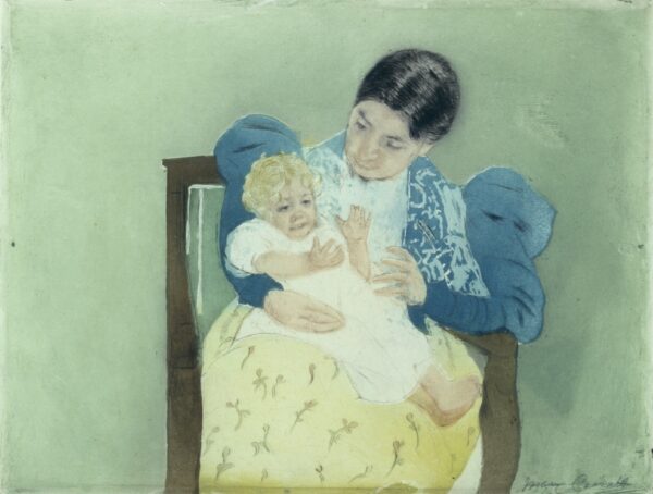 The Bare-Footed Child - by Mary Cassatt