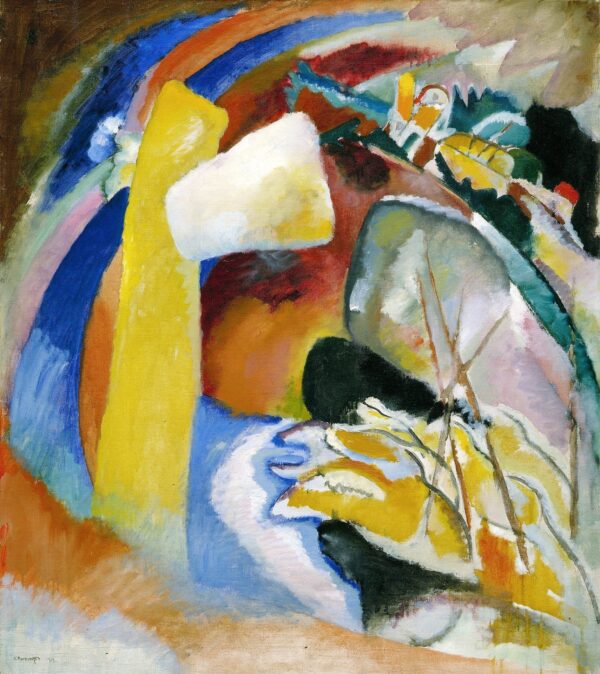Study for Painting with White Form - by Wassily Kandinsky