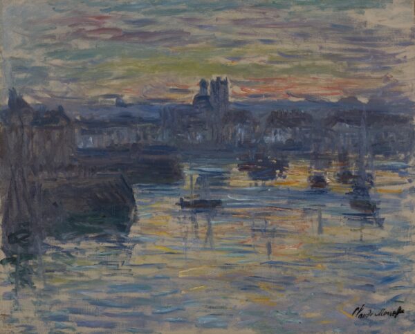 Port of Dieppe, Evening - by Claude Monet