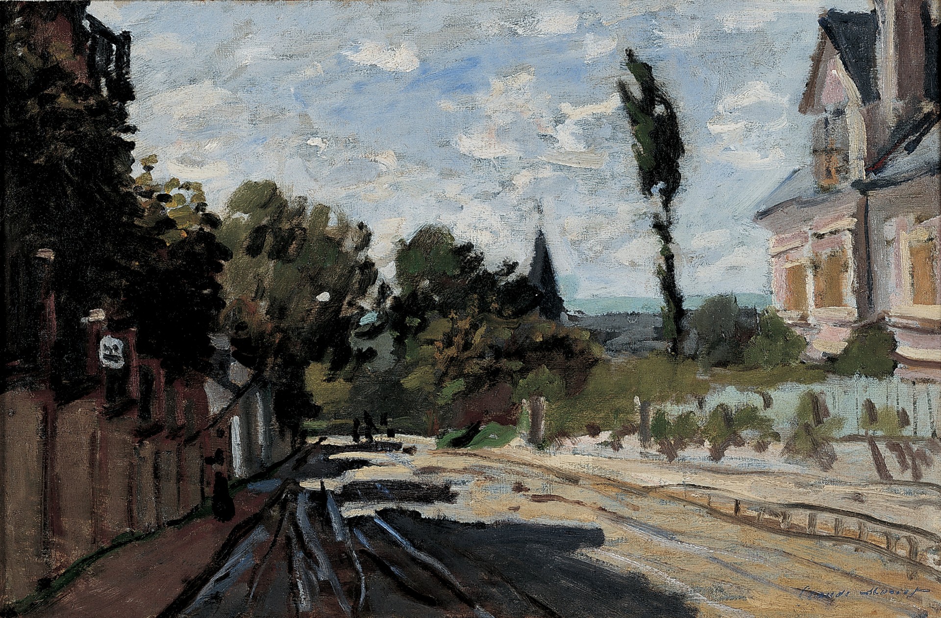 Village Street - by Claude Monet
