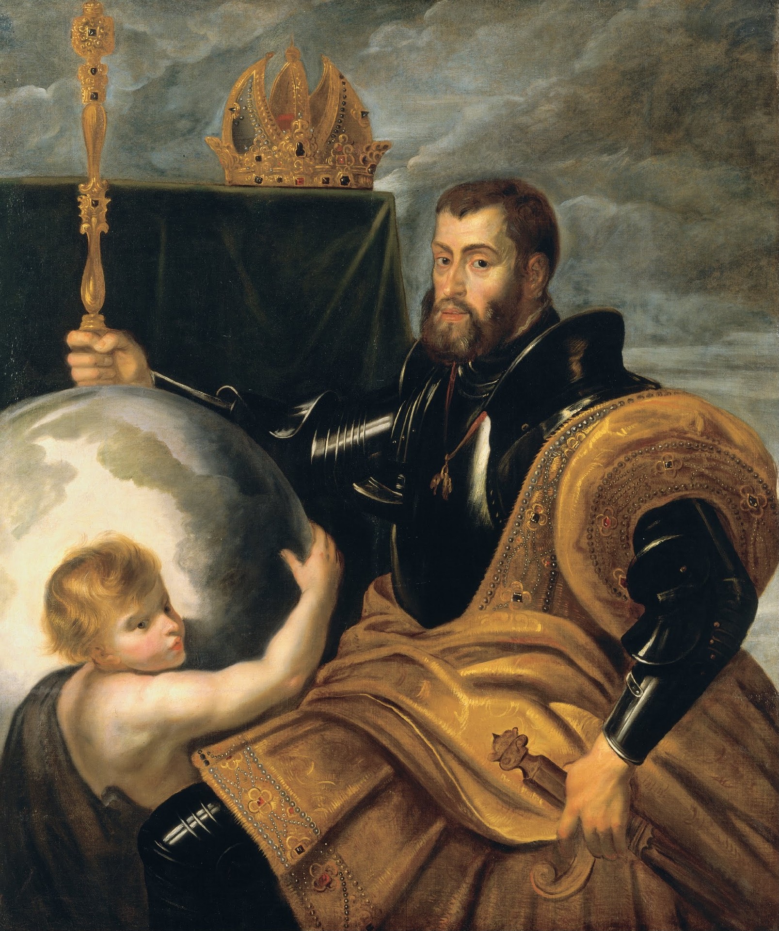 Allegory on Charles V as Ruler of the World - by Peter Paul Rubens