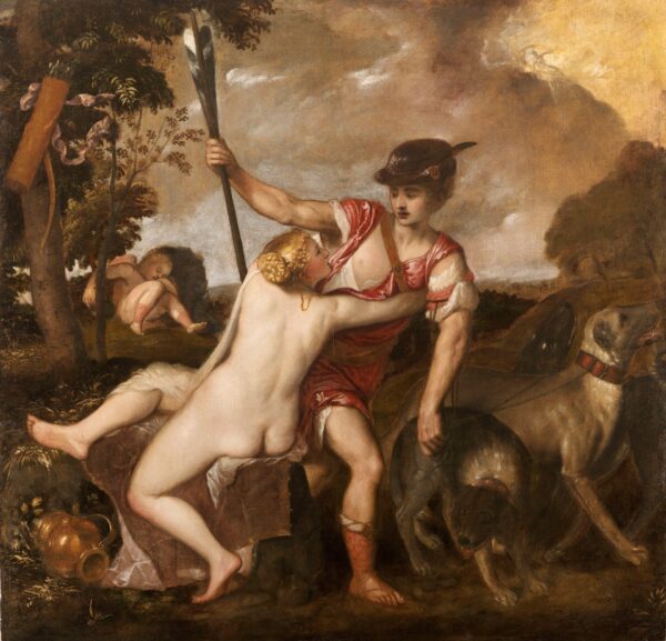 Venus and Adonis - by Titian