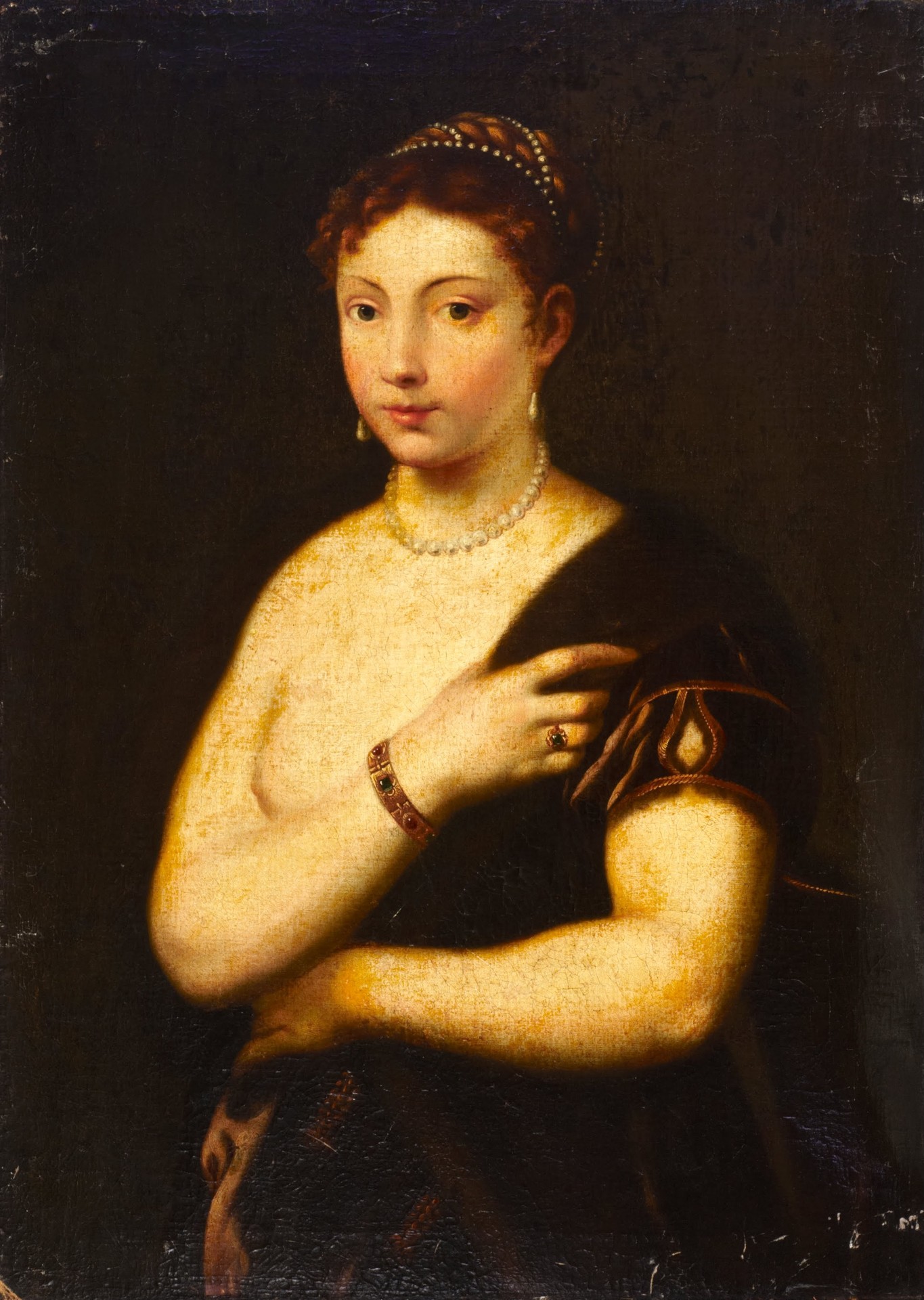 Girl in a Fur Coat - by Titian