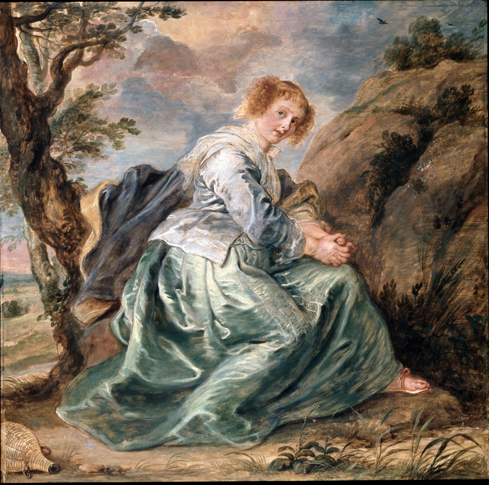 Hagar in the Desert - by Peter Paul Rubens