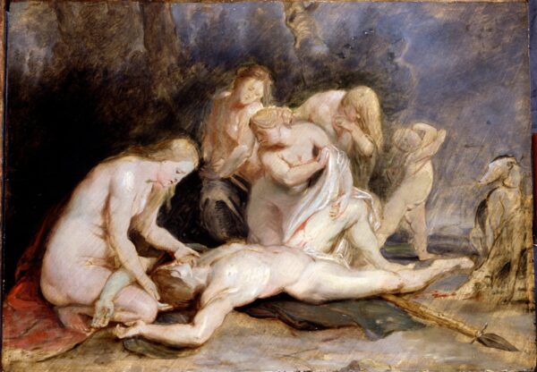 Venus mourning Adonis - by Peter Paul Rubens