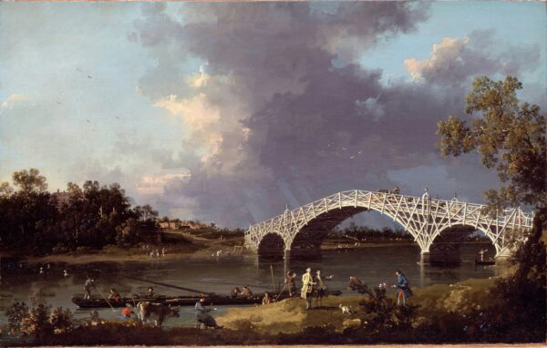A View of Walton Bridge - by Canaletto