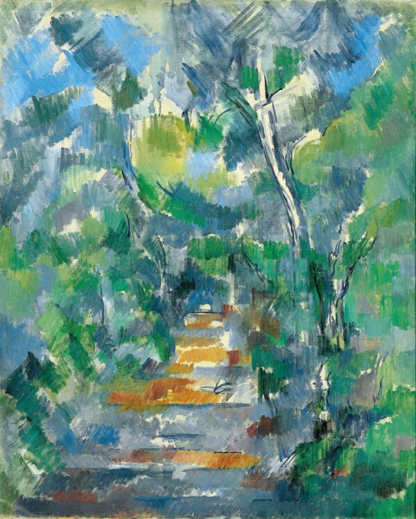Forest Scene (Path from Mas Jolie to Château noir) - by Paul Cézanne