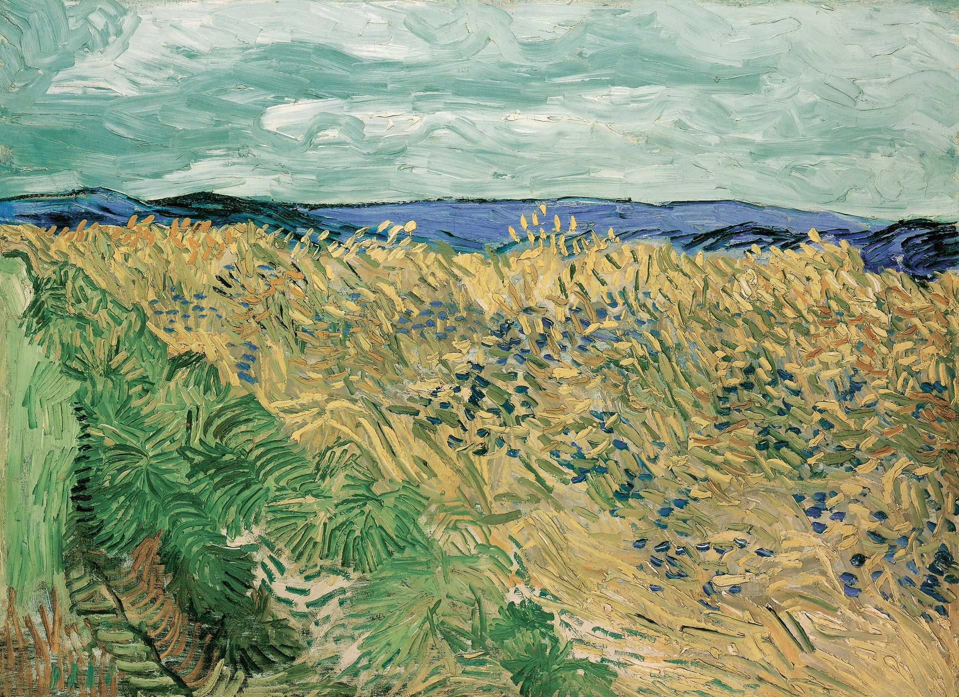 Wheatfield With Cornflowers - by Vincent van Gogh
