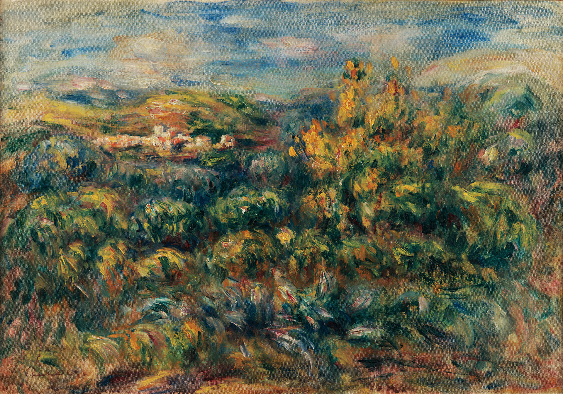 Paysage de Cagnes - by Pierre-Auguste Renoir