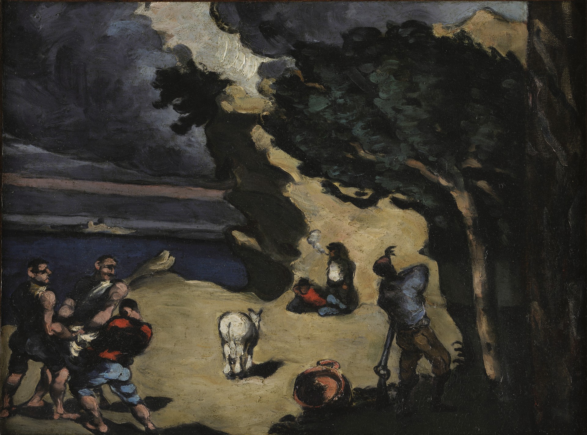 Les voleurs et l’âne (IThe Thieves and the Donkey) - by Paul Cézanne