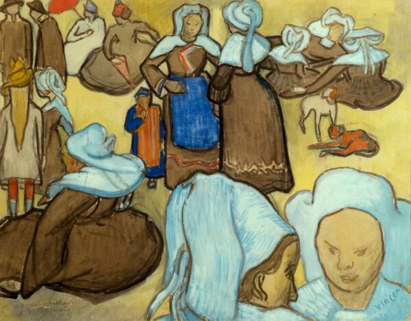 Les bretonnes et le Pardon ¨¤ Pont Aven - by Vincent van Gogh