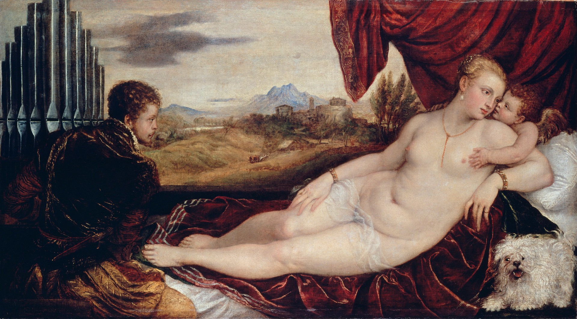 Venus with the Organ Player - by Titian