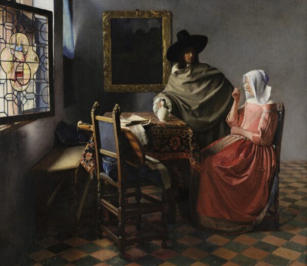The Glass of Wine - by Johannes Vermeer