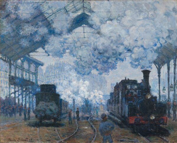 The Gare Saint-Lazare: Arrival of a Train - by Claude Monet